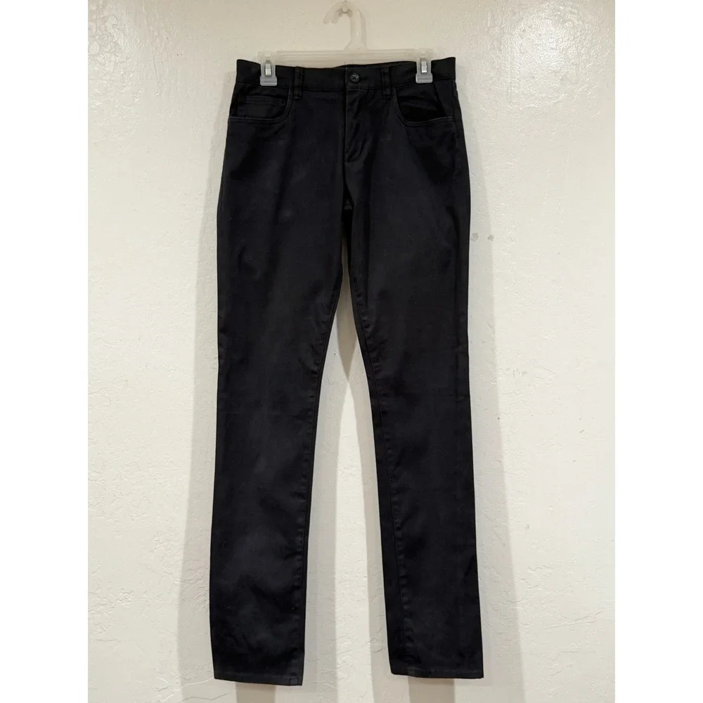 Vince Mens Slim Fit 5-Pocket Pants Black Stretch Cotton Twill Size 28 M0617-2084